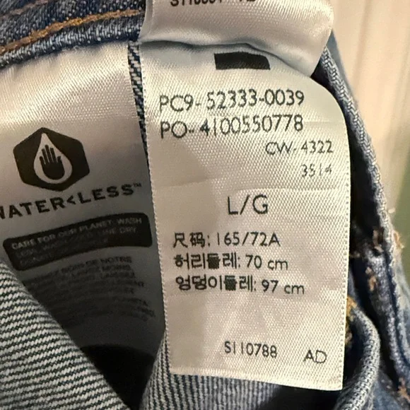 Levi's Blue Denim Overalls vintage style Sz L - Picture 3 of 5